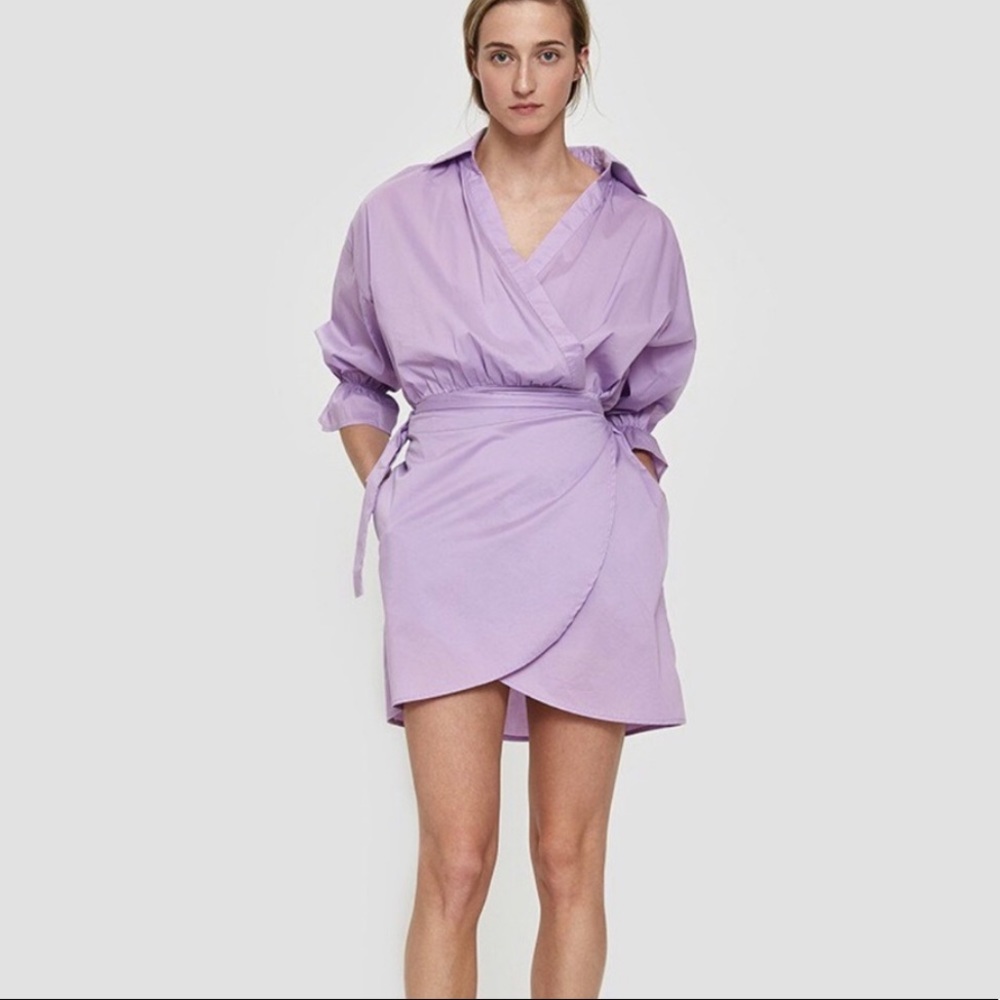 Farrow Need Supply wrap dress lilac
